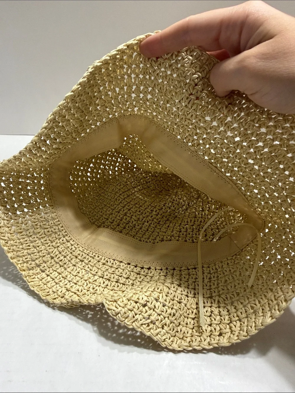 Woven Straw Bucket Hat - Yellow